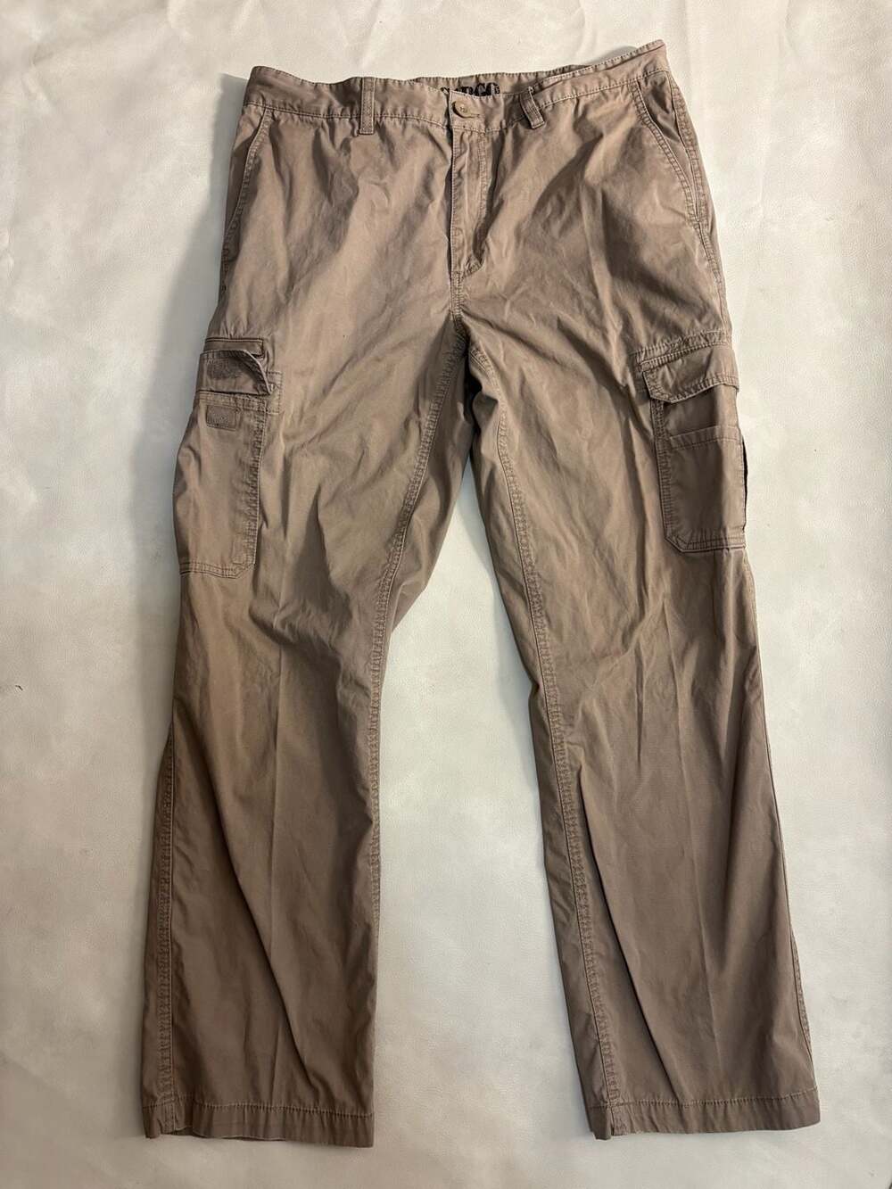 Roundtree & Yorke Cargo Pants Size 36x32 Tan Brown Cotton
